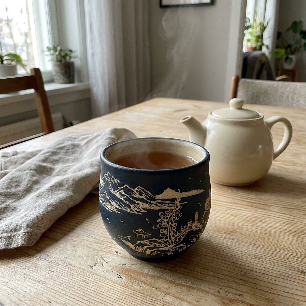 Handmade Landscape Pattern Chinese Tea Cup