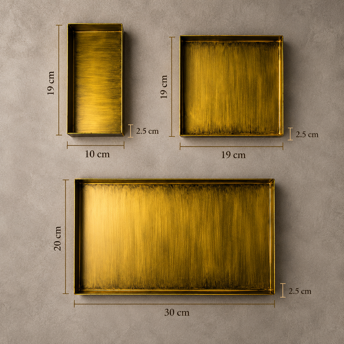 Luxury Gold Color Metal Serving Trays