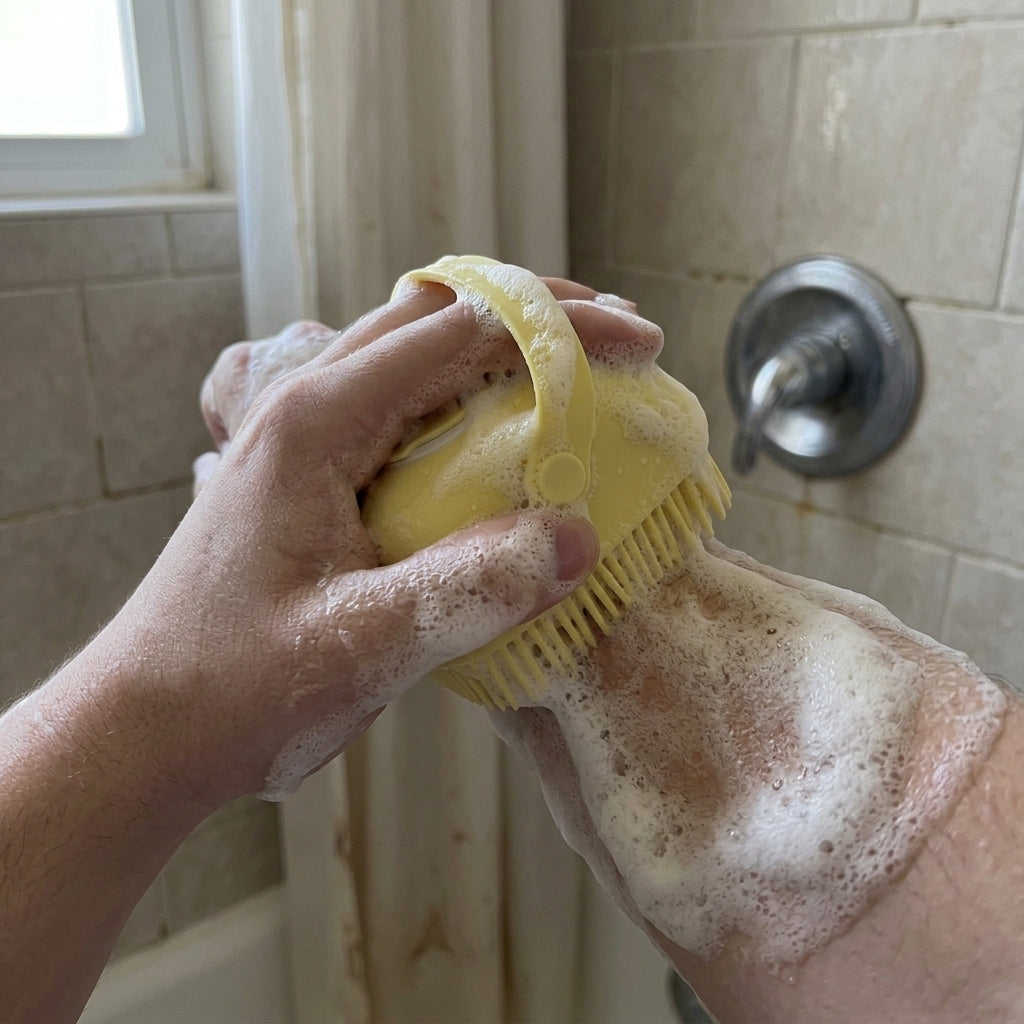 Bathing Brush Shampoo Dispenser