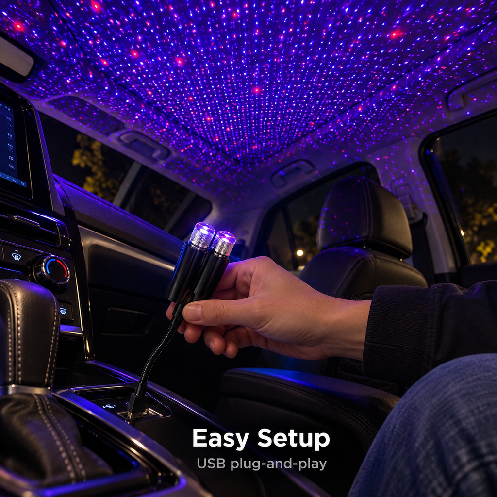 Colorful Sky Sound Activated LED Projector Night Light