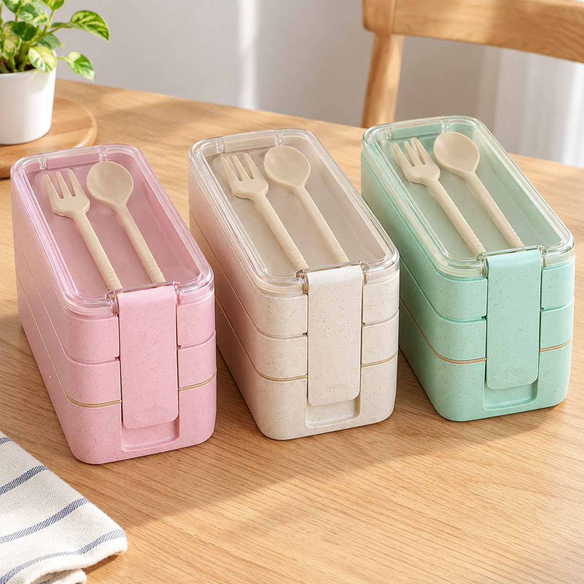 3 Layers Healthy Material Lunch Box