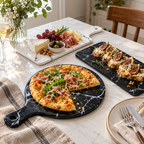 Luxury Ceramic Creative Marble Stripe Large Pizza Plate