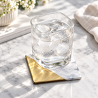 Luxury European Style Marble Stripes Ceramic Coaster