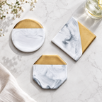 Luxury European Style Marble Stripes Ceramic Coaster