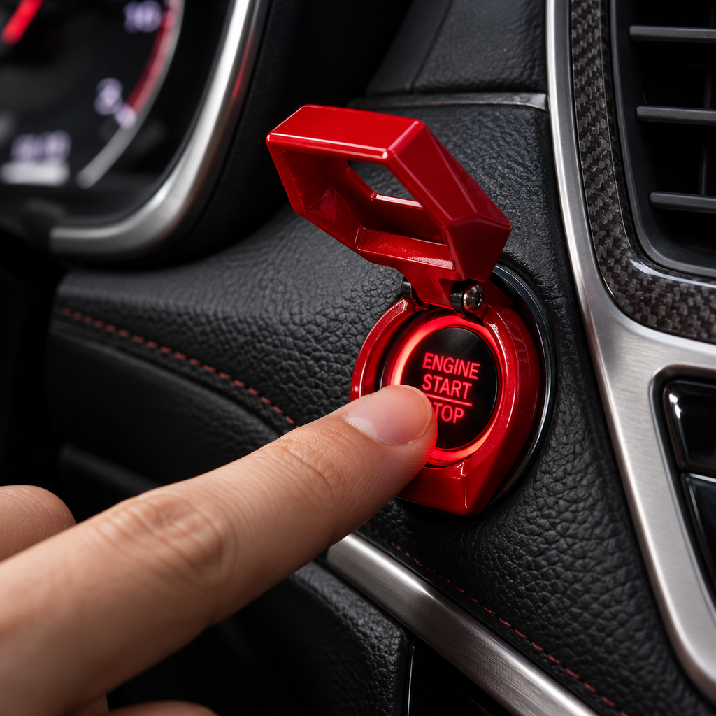 Universal Race Car Style Start Button Cover