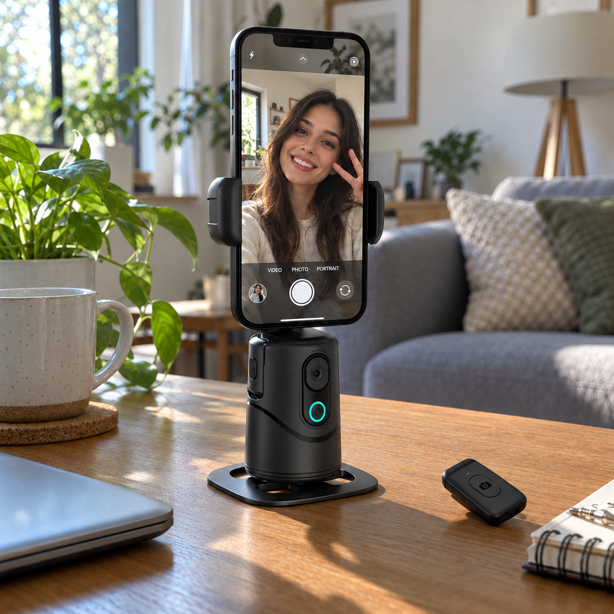 360° AI Auto Face Tracking Phone Stabilizer Tripod