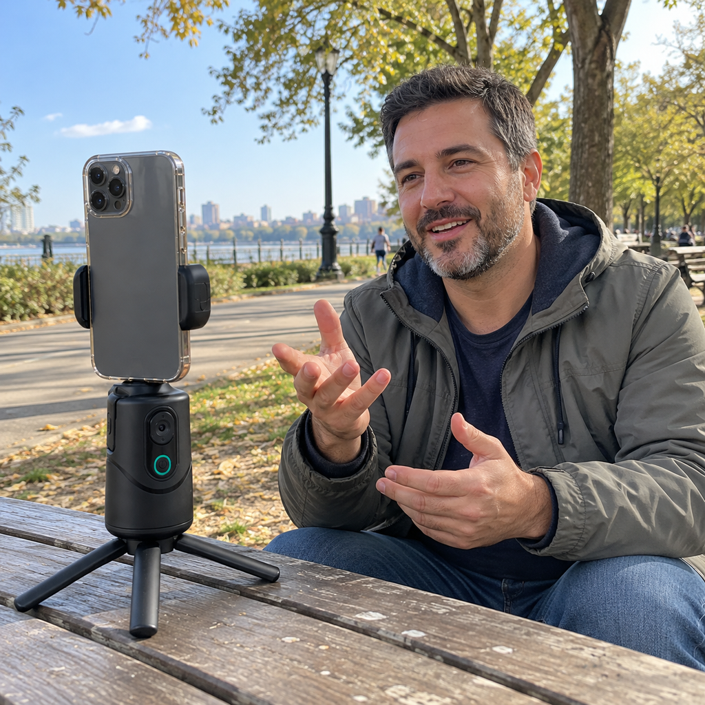 360° AI Auto Face Tracking Phone Stabilizer Tripod