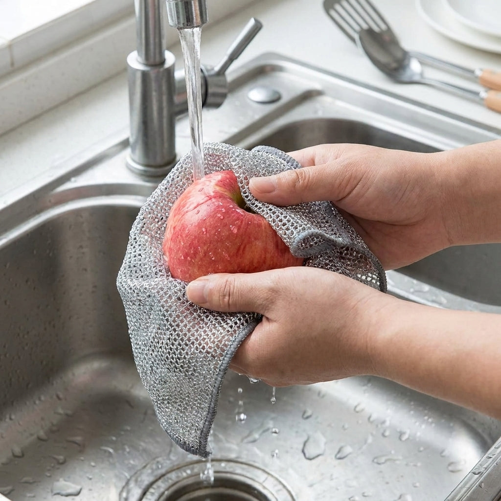 Silver Wire Double-Sided Ultra-Absorbent Design Cleaning Cloth