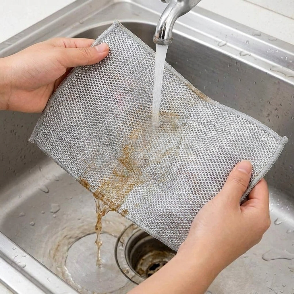 Silver Wire Double-Sided Ultra-Absorbent Design Cleaning Cloth