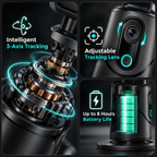 360° AI Auto Face Tracking Phone Stabilizer Tripod