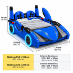 Speed Race Car LED Light Kids Bed