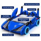 Speed Race Car LED Light Kids Bed