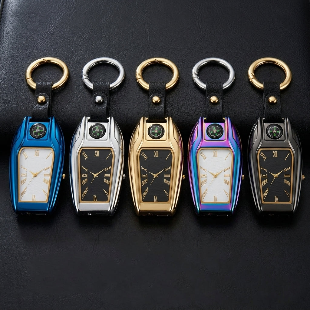Elegant Car Keychain Watch Light