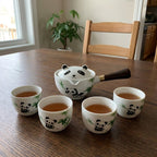 Panda Spin Rotating Tea Set