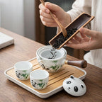 Panda Spin Rotating Tea Set