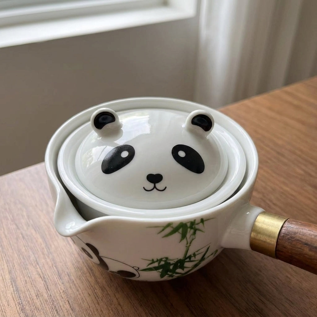 Panda Spin Rotating Tea Set
