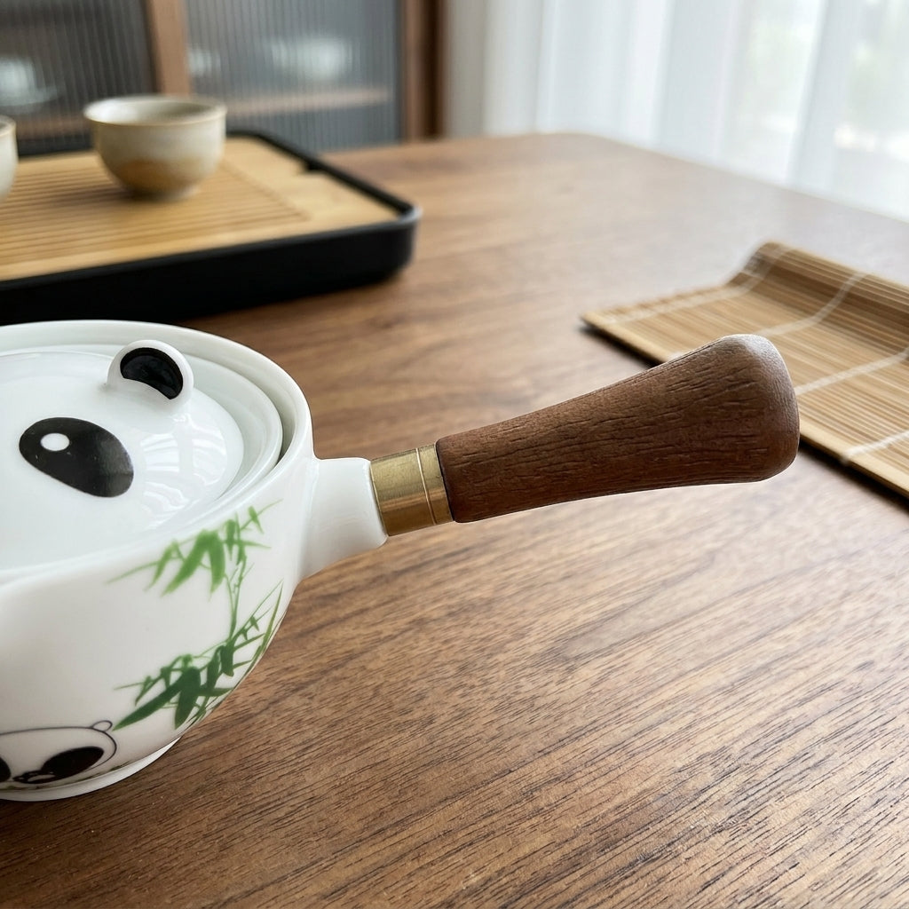 Panda Spin Rotating Tea Set