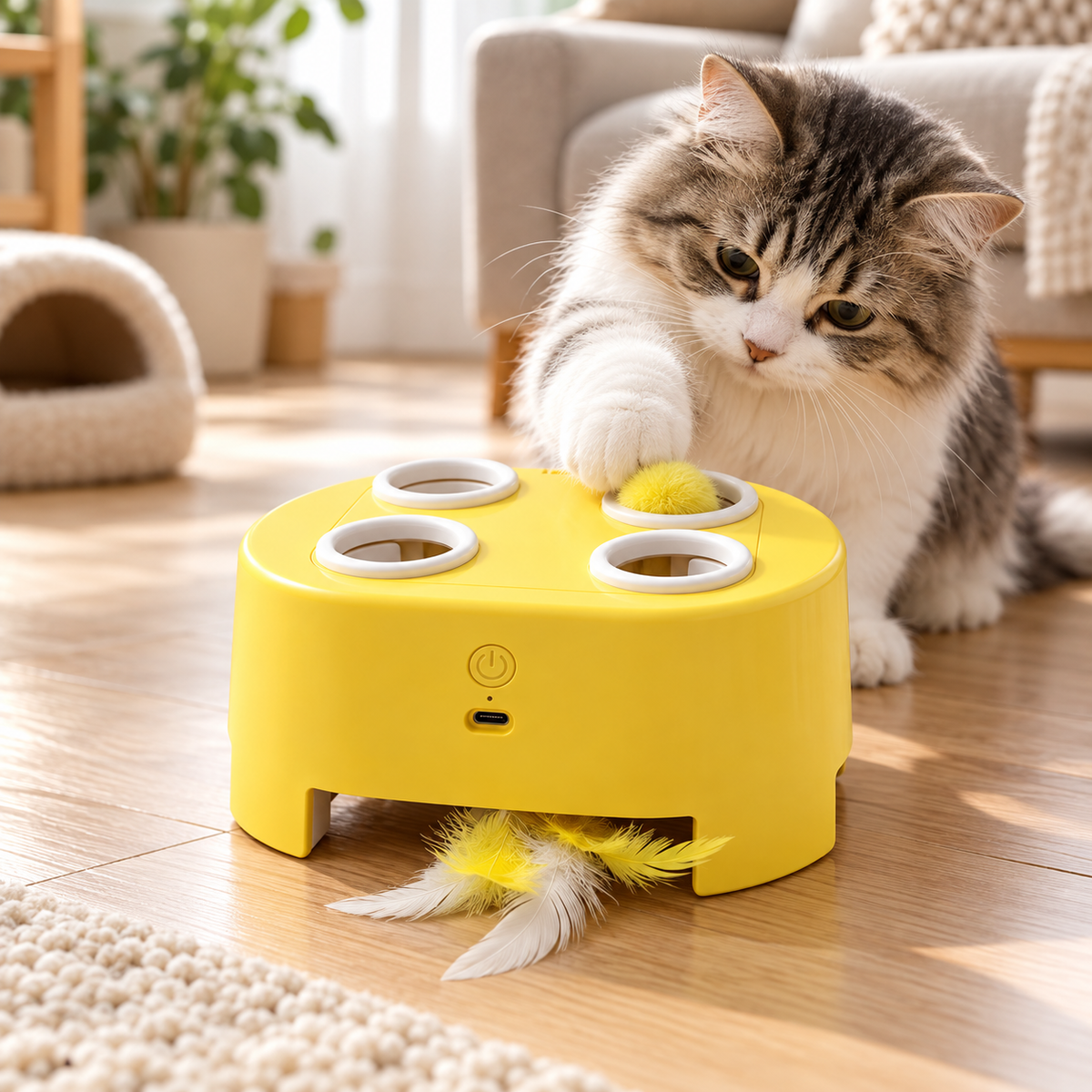 Cheese Chase Interactive Cat Toy
