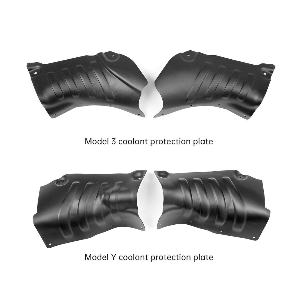 Coolant Line Aluminum Alloy Skid Plate Protection Guards (1 Set) for 2020-2025 Tesla Mode Y and 2017-2024 Model 3