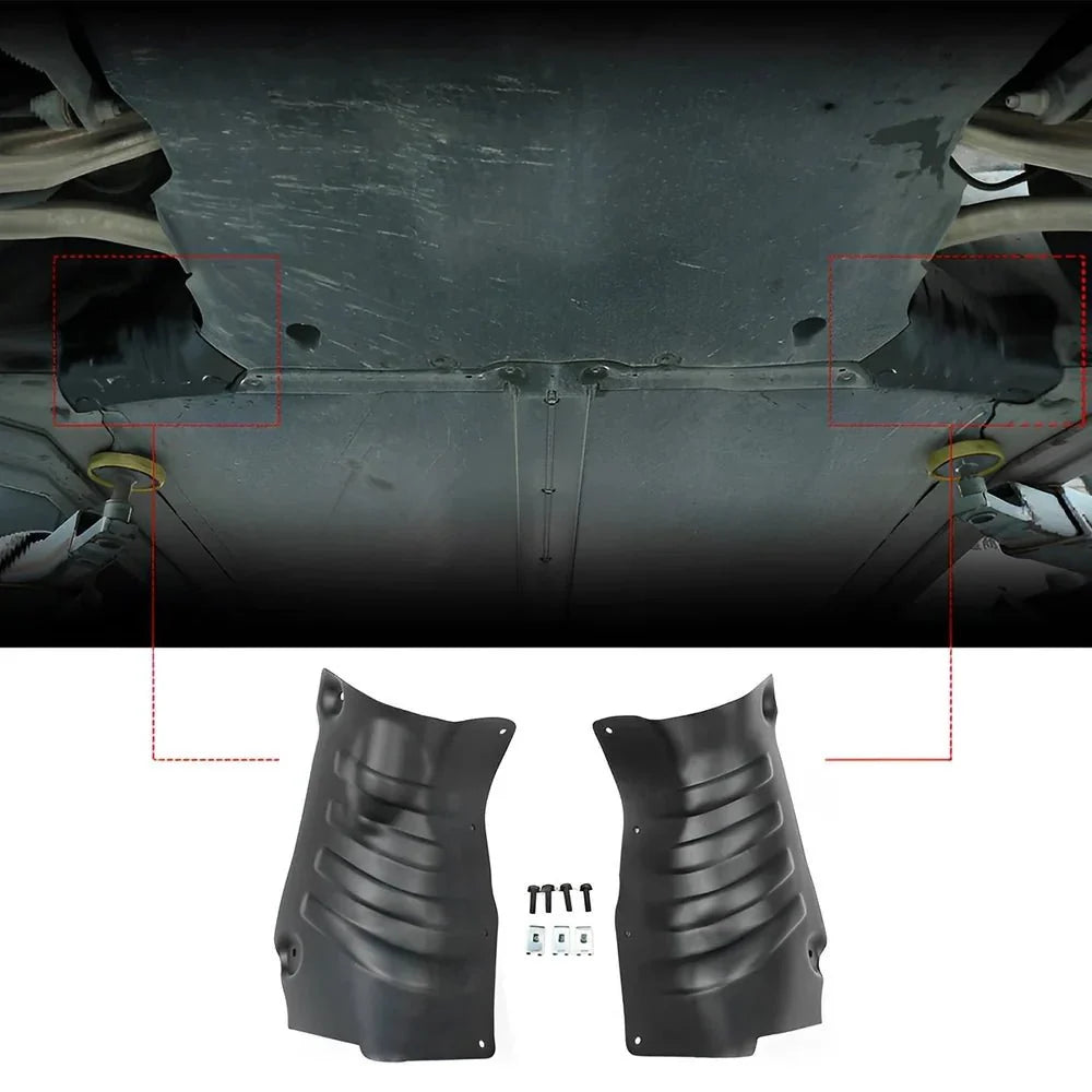 Coolant Line Aluminum Alloy Skid Plate Protection Guards (1 Set) for 2020-2025 Tesla Mode Y and 2017-2024 Model 3
