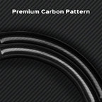 D-Shaped Carbon Pattern Leather Steering Wheel Cover for Tesla Model 3 Highland 2024+