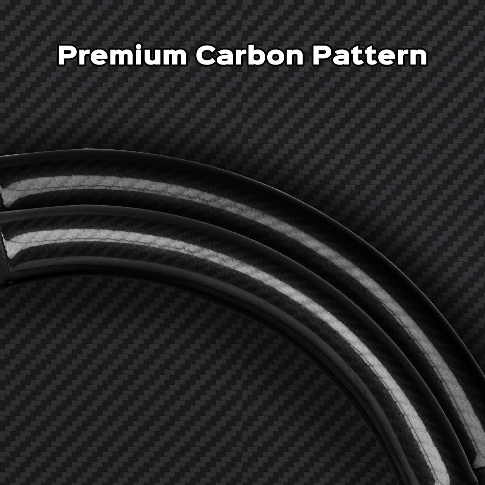 D-Shaped Carbon Pattern Leather Steering Wheel Cover for Tesla Model 3 Highland 2024+