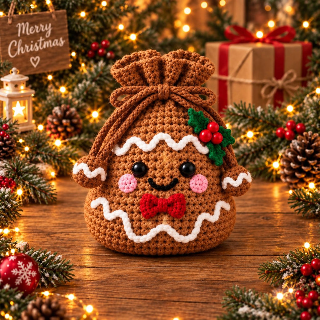 Christmas Crochet Character Gift Pouch
