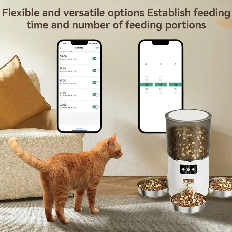 HEYBO 3-Bowl Automatic Cat Feeder