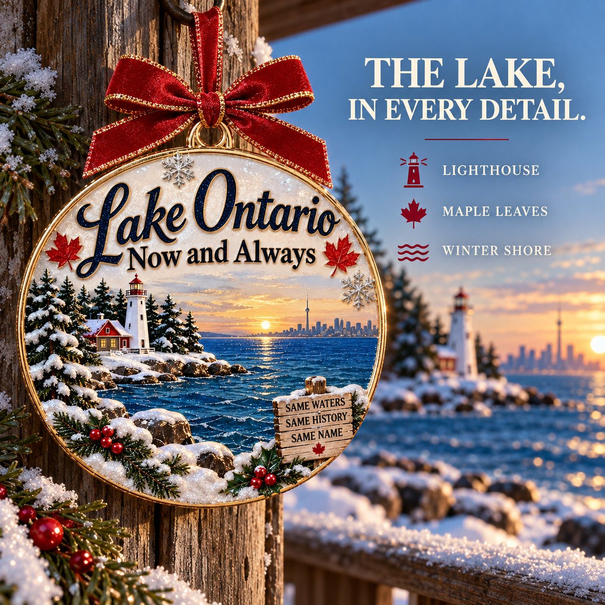 Lake Ontario Forever Christmas Keepsake Ornament