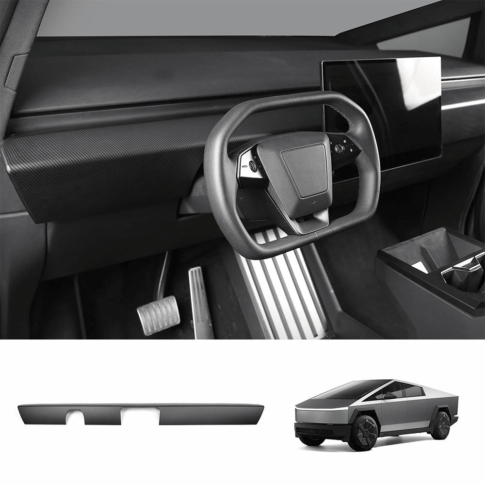Dashboard Cover (Carbon Fiber Pattern ABS) for Cybertruck (2 PCS)