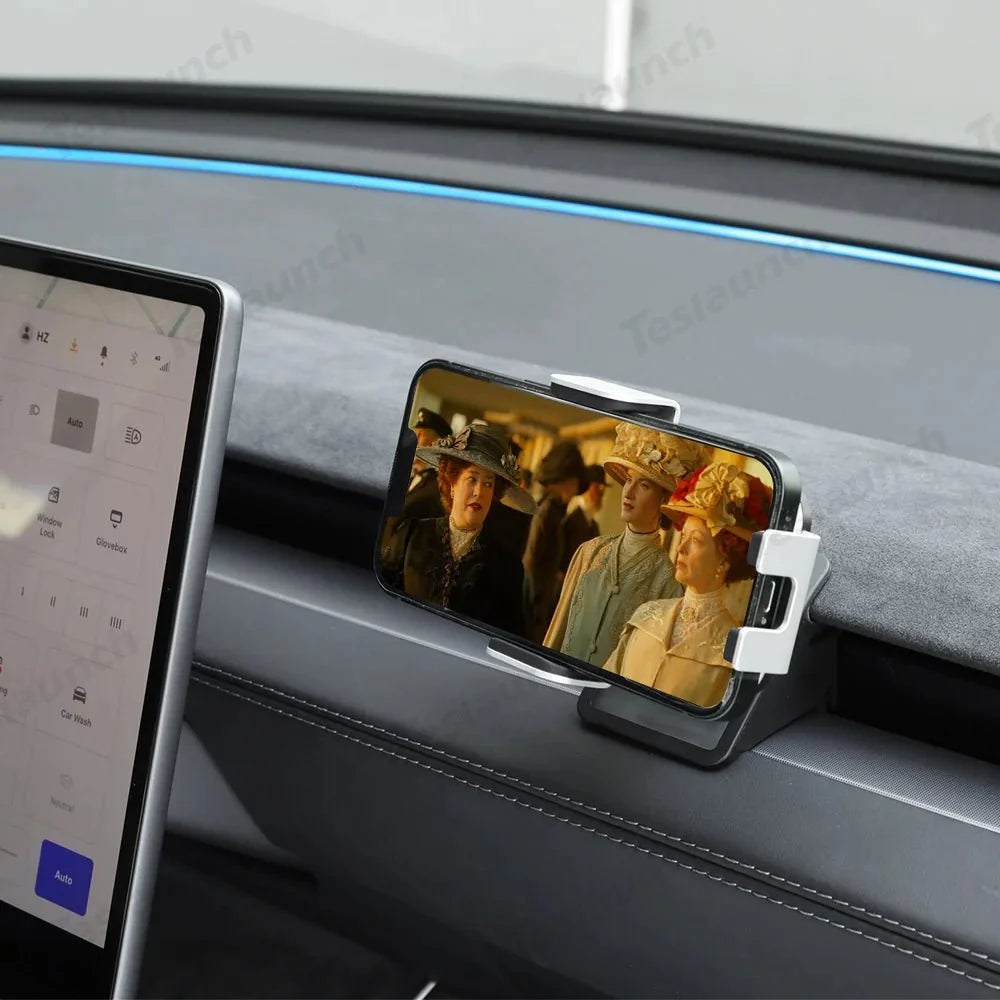 Dashboard Phone Holder with Solar Auto Clamp for 2026 New Tesla Model Y Standard