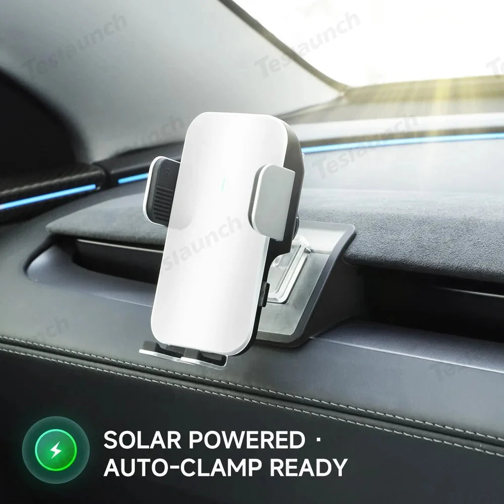 Dashboard Phone Holder with Solar Auto Clamp for 2026 New Tesla Model Y Standard