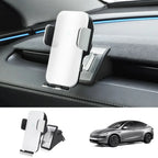 Dashboard Phone Holder with Solar Auto Clamp for Tesla Model Y Juniper 2025+