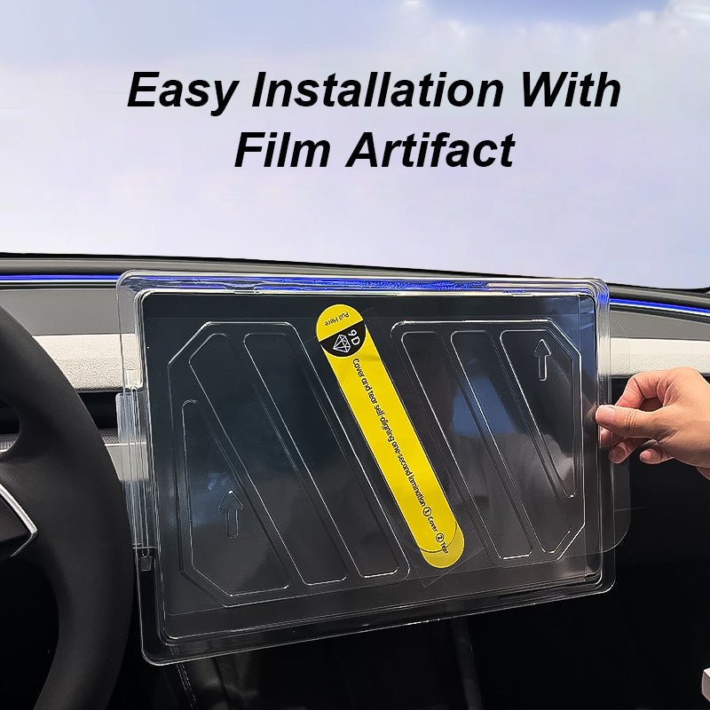 Dashboard Screen & Second Row Seat Screen Protector Tempered Film Fully Covers For Tesla 2024+ Model 3 Highland