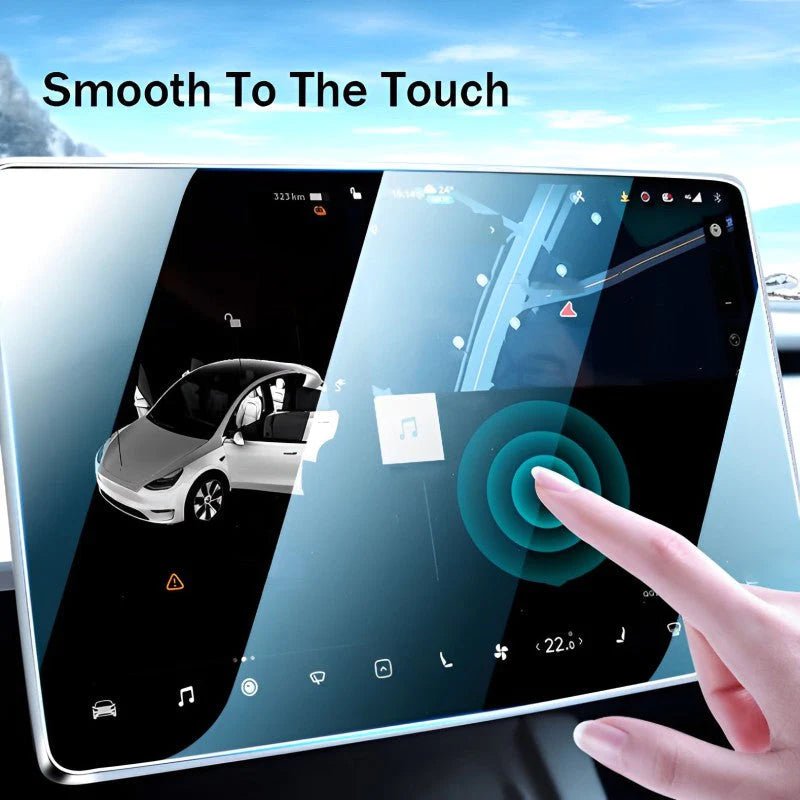 Dashboard Screen & Second Row Seat Screen Protector Tempered Film Fully Covers For Tesla 2024+ Model 3 Highland