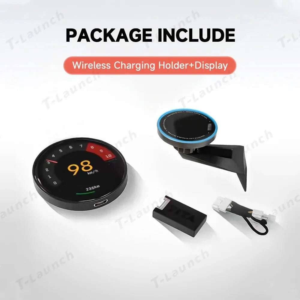 Dashboard Steering Wheel Phone Holder Magnetic Magsafe Wireless Charging Phone Holder For Tesla Model 3 / Y (2017-2025)