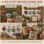 Beginner-Friendly Winter Bird Felt Heart Ornament Sewing Kit Collection