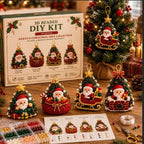 Beginner-Friendly DIY 3D Christmas Beaded Ornament Kit | Complete 4-Piece Set with Glass Beads, All Tools & Step-by-Step Guide Included