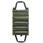Roll Up Tool Bag with 5 Zippered Pockets Canvas Tool Organizer