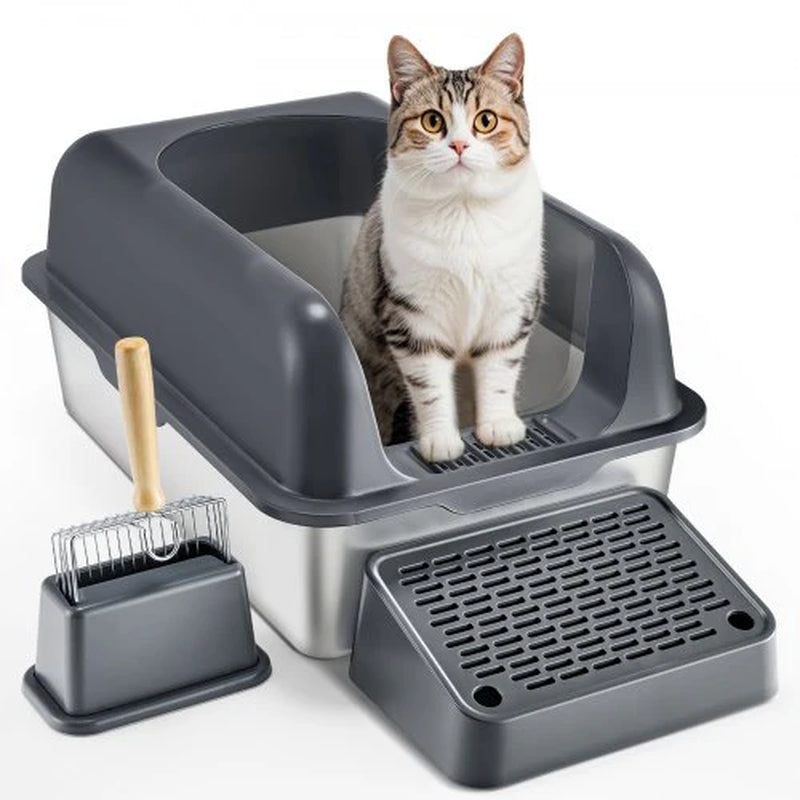 Miroken XL Stainless Steel Cat Litter Box