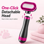 Miroken4-in-1 Pet Dryer Brush for After-Bath Grooming, Low-Noise Dog & Cat Hair Dryer Comb for Easier Drying, Brushing & Detangling