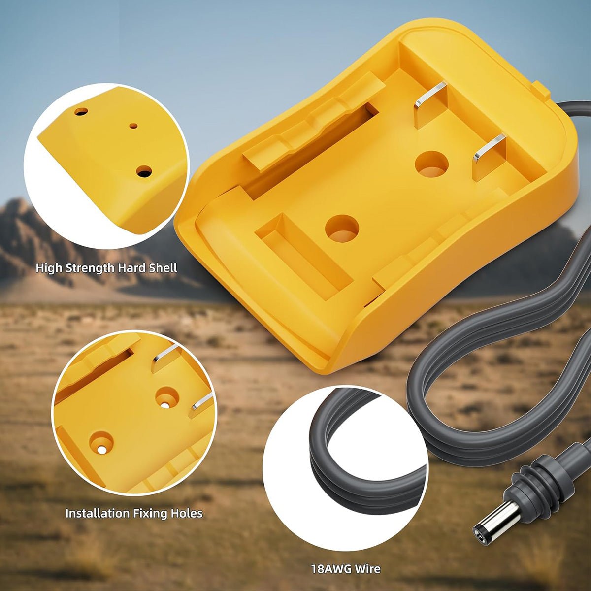 DeWalt Battery Adapter with DC Power Cable for Starlink Mini