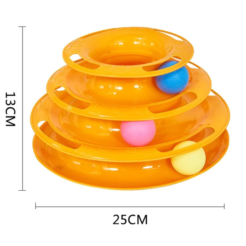 Cat Toy Tower with Tracks