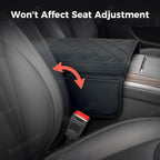 Diamond-Pattern Leather Center Armrest Cover with Pockets for Tesla Model S/X 2021+