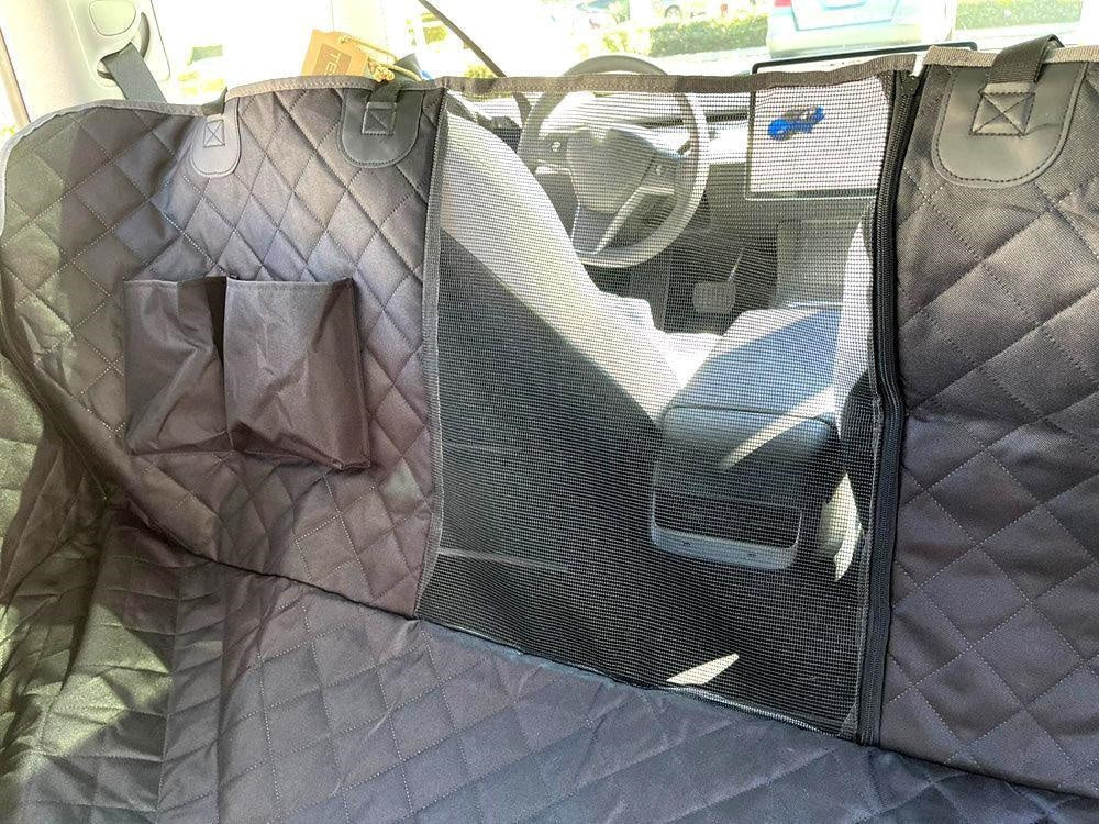 Dog Seat Cover For Pets 100% Waterproof For Tesla Model S3XY - Visible Mesh Window