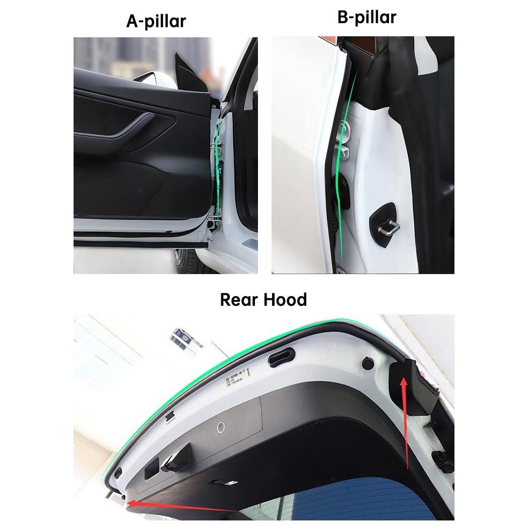 Door Seal Kit Soundproof Wind Noise Reduction Kit For Tesla All Models