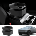 Double Layer Center Console Organizer Armrest Storage Box for Cybertruck
