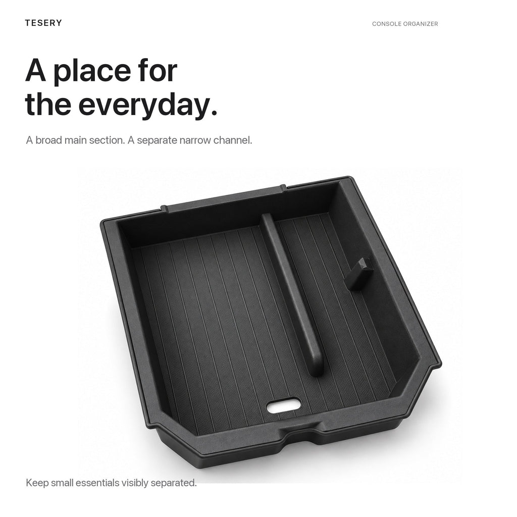 Double-Layer Center Console Storage Box for Model 3 Highland/Y Juniper | 3 Colors