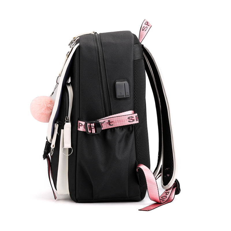 1Denim backpack, large capacity