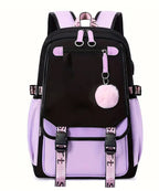 1Denim backpack, large capacity